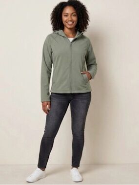 32 Degrees Olive Hooded Jacket Women’s size large NWT